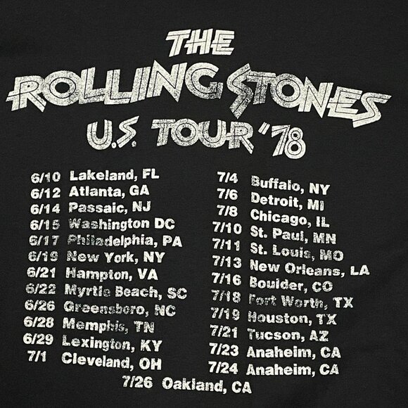 The Rolling Stones US Tour 1978 Rock T-shirt size Small - Picture 6 of 7